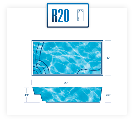 River Pool's R20 Inground fiberglass swimming pool installed by Lake Geneva Pool and Spa