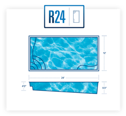 River Pool's R24 Inground fiberglass swimming pool installed by Lake Geneva Pool and Spa