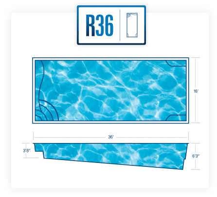 River Pool's R36 Inground fiberglass swimming pool installed by Lake Geneva Pool and Spa