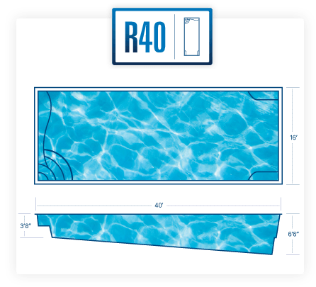 River Pool's R40 Inground fiberglass swimming pool installed by Lake Geneva Pool and Spa